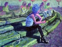 Girl on Steps